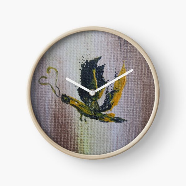 Yellow butterfly Clock