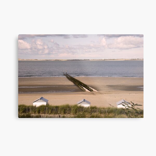 Breakwaters on a beach Metal Print