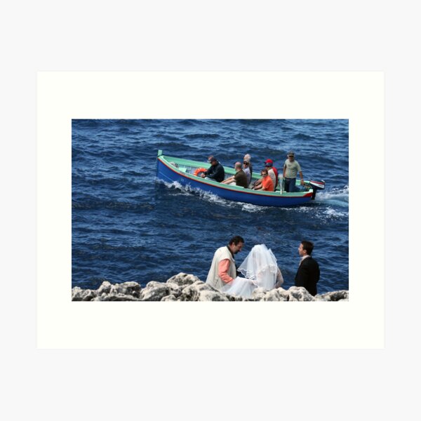 Wedding at Blue Grotto Art Print