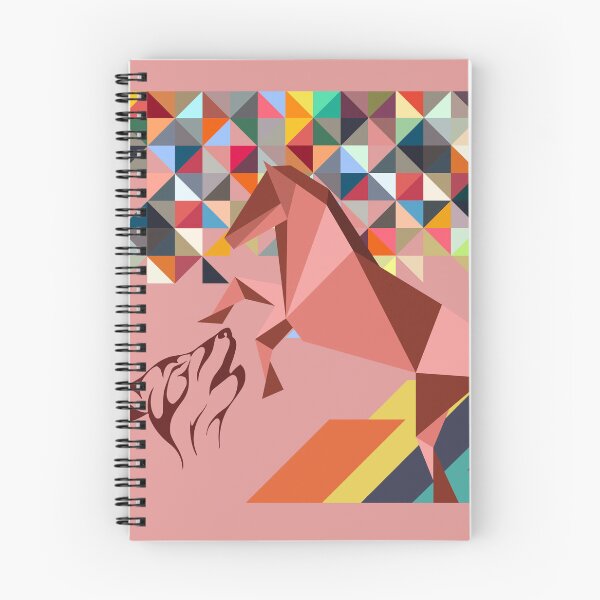 Item preview, Horse and Wolf | Geometric background designed and sold by TheAquaticPoet.