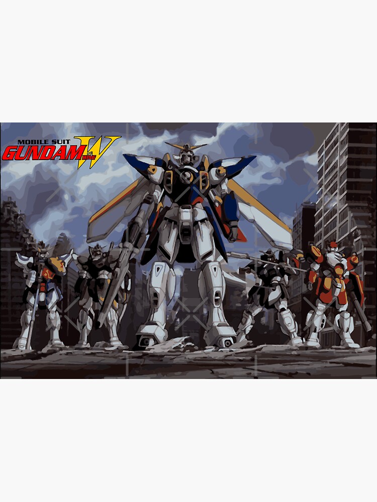 "Gundam Wing" Sticker for Sale by lman32 Redbubble