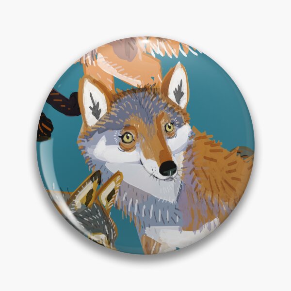 Item preview, Wolf pattern in teal designed and sold by belettelepink.