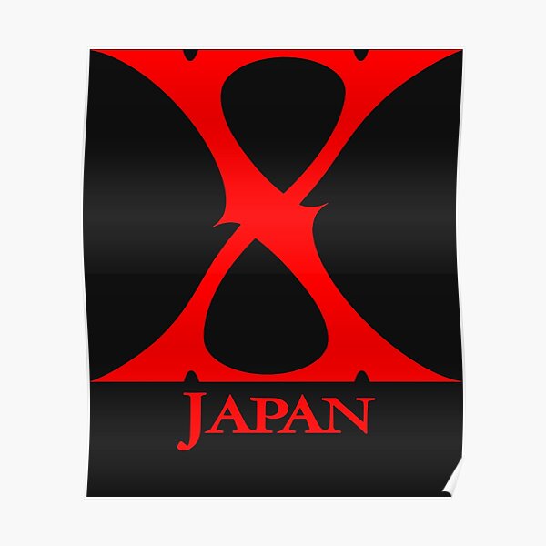 Red Xjapan Products Poster For Sale By Xjapanstickers Redbubble