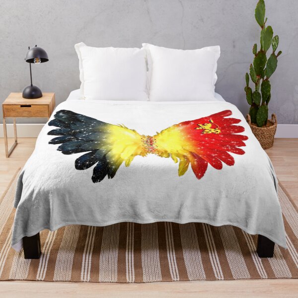 Item preview, Belgium Flag Angel Wings Feather Glitter designed and sold by Jolly-Yosei.