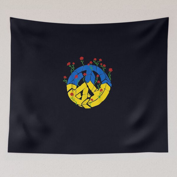 Item preview, Ukraine Flag Peace Flowers designed and sold by DeannaMarks.