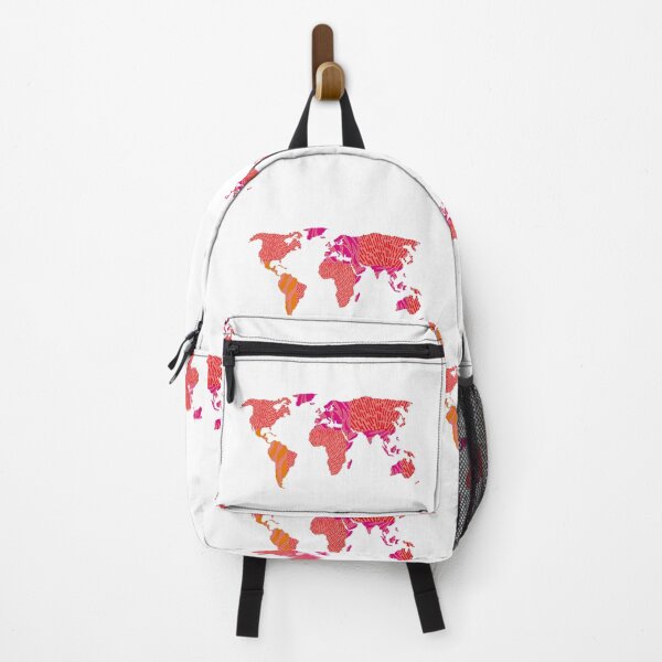 Item preview, world map Orange tones animal print designed and sold by KiwiBurrito.
