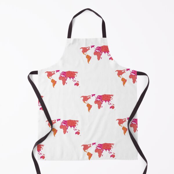 Item preview, world map Orange tones animal print designed and sold by KiwiBurrito.