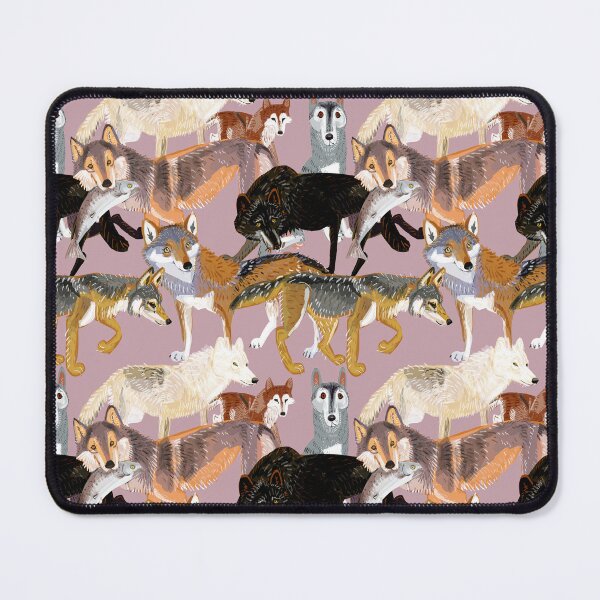 Item preview, Wolf pattern in lillac pink designed and sold by belettelepink.