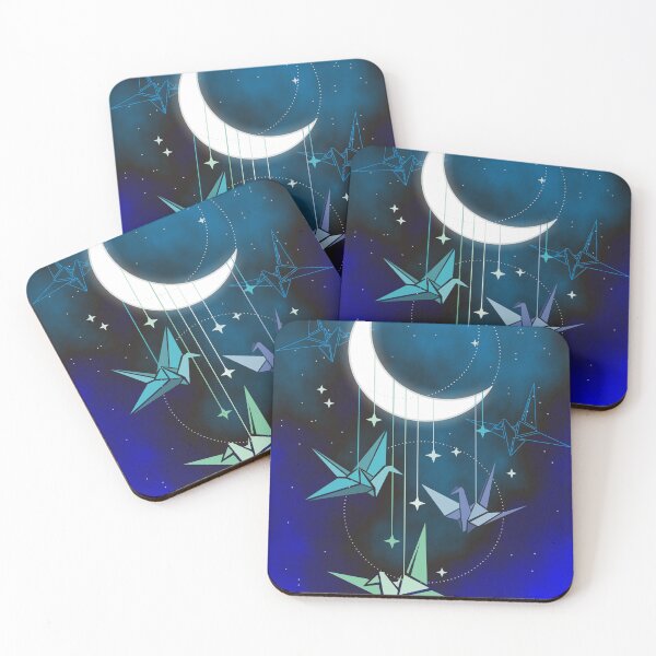 Item preview, origami cranes and moon designed and sold by Arctia.