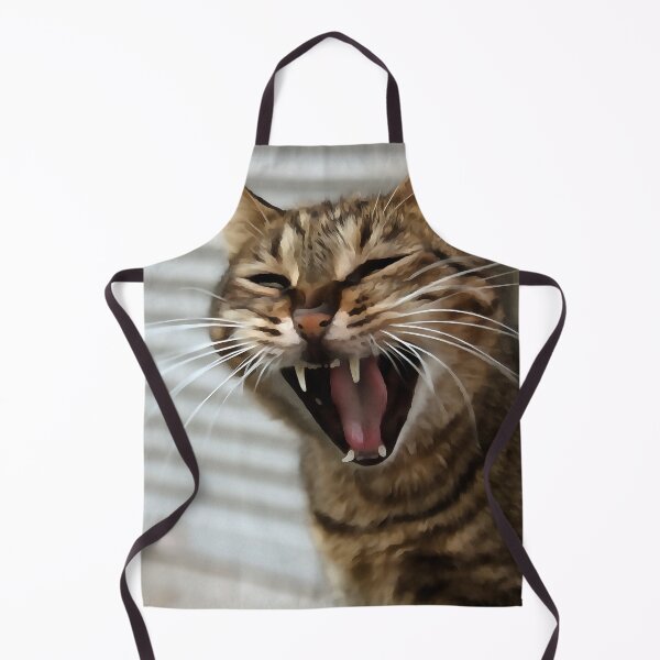 Item preview, Tabby Cat Yawning Artistic Portrait designed and sold by taiche.