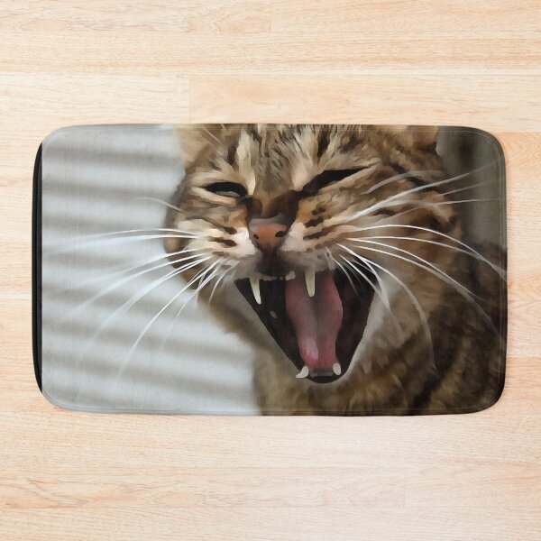 Item preview, Tabby Cat Yawning Artistic Portrait designed and sold by taiche.
