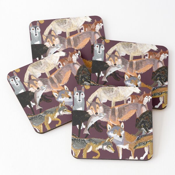 Item preview, Wolf pattern in Eggplant designed and sold by belettelepink.