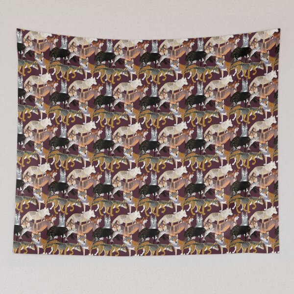 Item preview, Wolf pattern in Eggplant designed and sold by belettelepink.