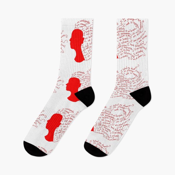 Item preview, Red Flowing Hair Positive Affirmation Silhouette designed and sold by Deborah Camp.