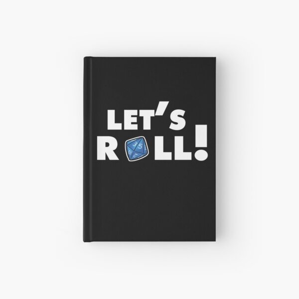 Let's Roll (d10, white text) Hardcover Journal