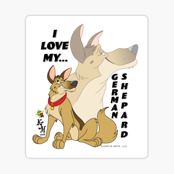 I Love My...German Shepard Sticker