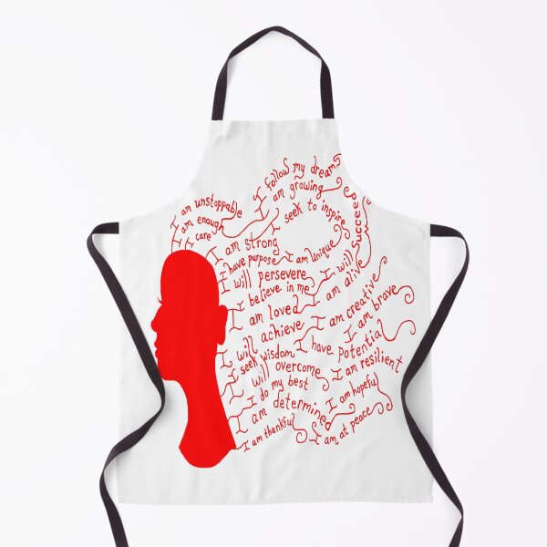 Item preview, Red Flowing Hair Positive Affirmation Silhouette designed and sold by Deborah Camp.