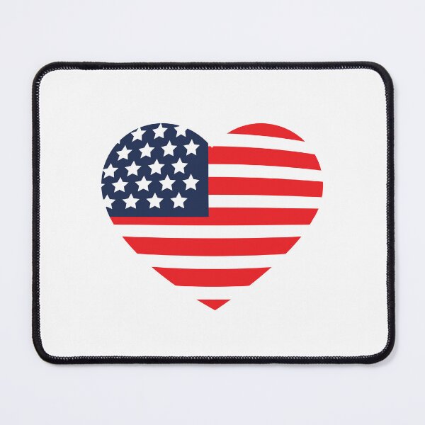 Item preview, I Love USA - Flag in Heart Shape designed and sold by hijackhippo.
