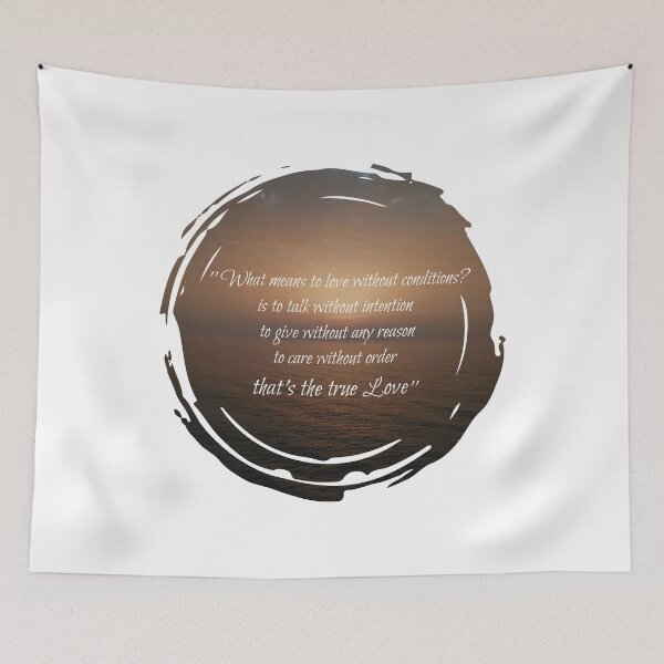 Item preview, What means to love without conditions ? inspirational sunset quotes  designed and sold by HBWOLFARTS.