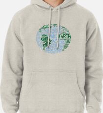 Schütze die Erde - Blaugrüne Worte für die Erde Hoodie