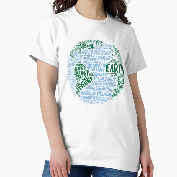 Item preview, Protect Earth - Blue Green Words for Earth designed and sold by jitterfly.