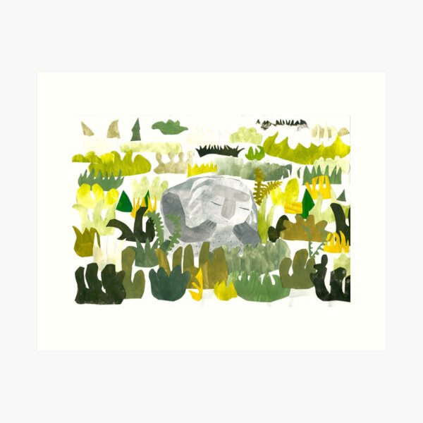 The Sleeping Troll Rock Art Print