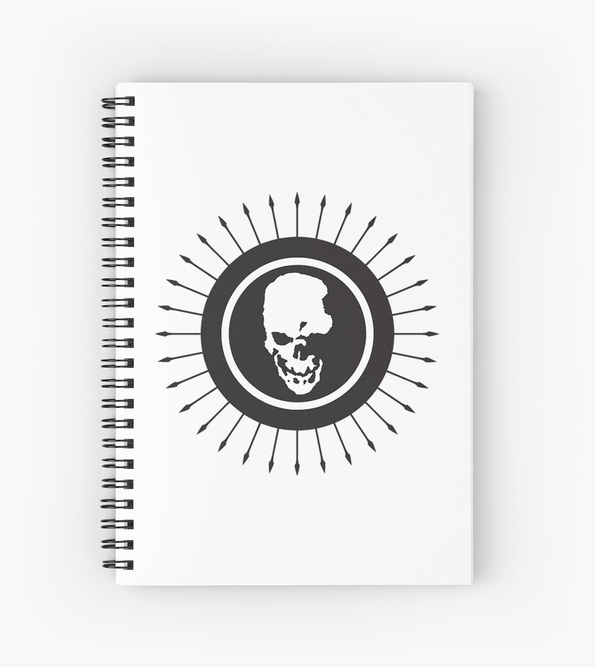 death note skull logo spiral notebooks by unorthodoxxx redbubble