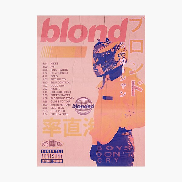 Frank Ocean Blonde Album Photographic Print For Sale By Lgsketches