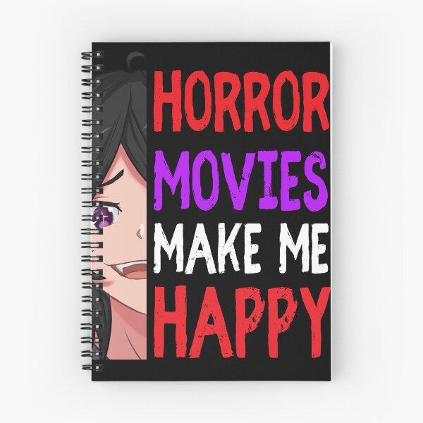 Item preview, Horror Movies Make Me Happy | Scary Anime Girl | Anime Halloween designed and sold by BBMarioni.