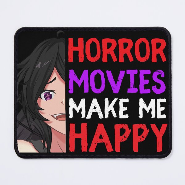 Item preview, Horror Movies Make Me Happy | Scary Anime Girl | Anime Halloween designed and sold by BBMarioni.