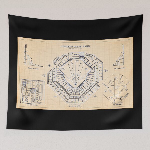 Item preview, Citizens Bank Park (Old Blue Grid) designed and sold by BGALAXY.