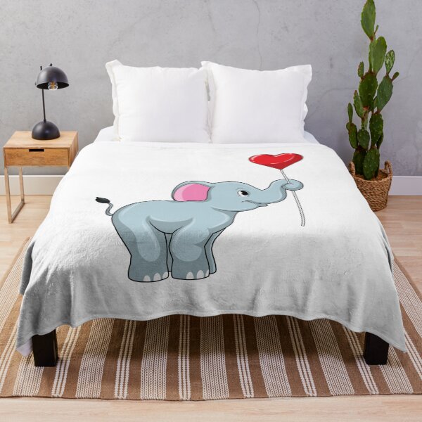 Aperçu de l'œuvre Elephant with Heart Balloon créée et vendue par Snabdesign84.