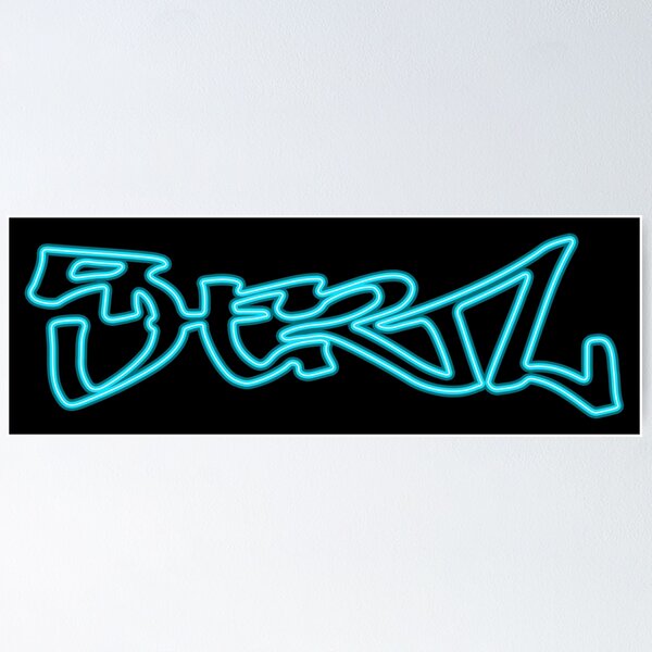 Item preview, 5 HERTZ TAG LOGO. NEON SIGN STYLE. BLUE designed and sold by 5hertz.