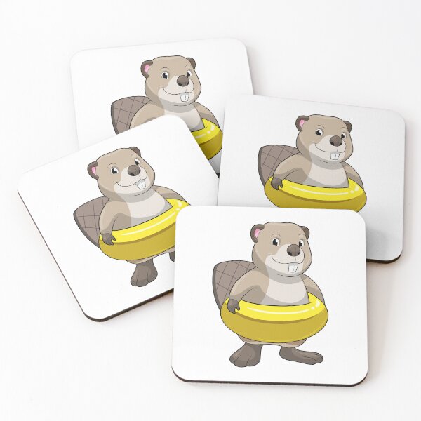 Item preview, Beaver at Swimming with Swim ring designed and sold by Snabdesign84.