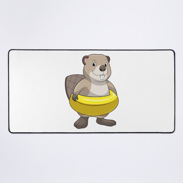 Item preview, Beaver at Swimming with Swim ring designed and sold by Snabdesign84.