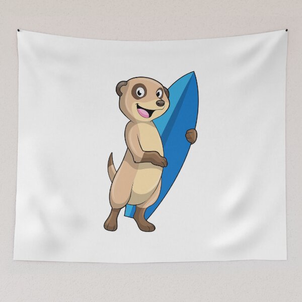 Item preview, Meerkat as Surfer with Surfboard designed and sold by Snabdesign84.