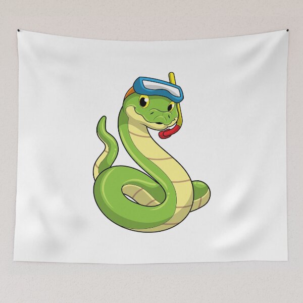 Item preview, Snake as Diver wirth Snorkel designed and sold by Snabdesign84.