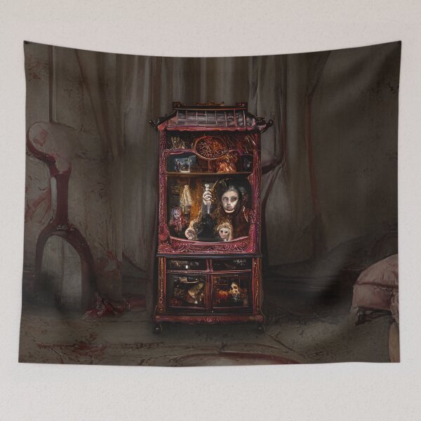 Item preview, Cabinet of Curiosities | Creepy Carnival | Creepy Goth Girl | Goth Family | Horror Stuff | TM11 designed and sold by Haunted-Attic.