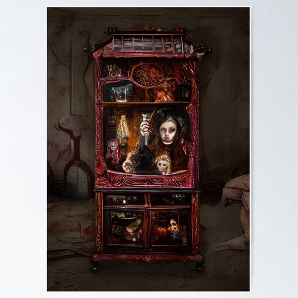 Item preview, Cabinet of Curiosities | Creepy Carnival | Creepy Goth Girl | Goth Family | Horror Stuff | TM11 designed and sold by Haunted-Attic.