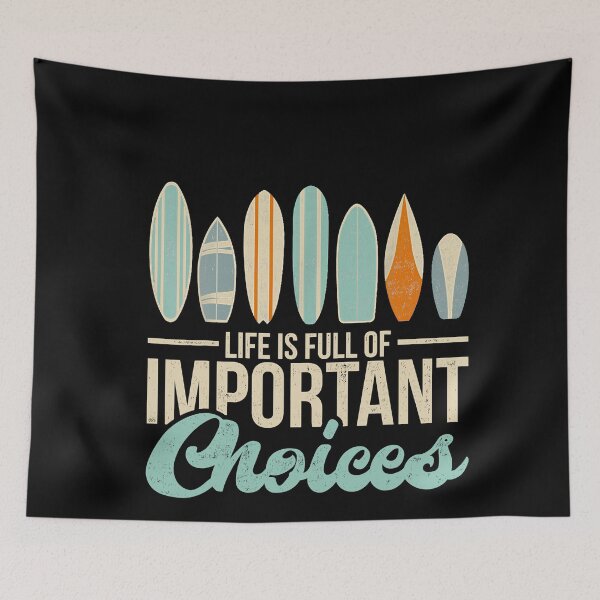 Item preview, Important Choices Surf T-Shirt designed and sold by ShaneGuzman.