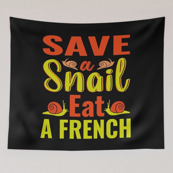 Aperçu de l'œuvre Escargot Escargot Cuisine française savoureuse Escargots amusants créée et vendue par GINIART.