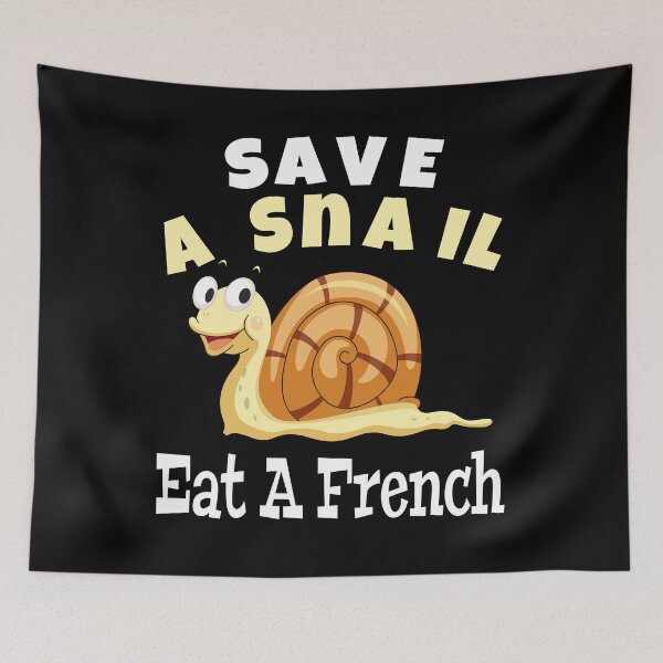 Aperçu de l'œuvre Escargot Escargot Cuisine française savoureuse Escargots amusants créée et vendue par GINIART.