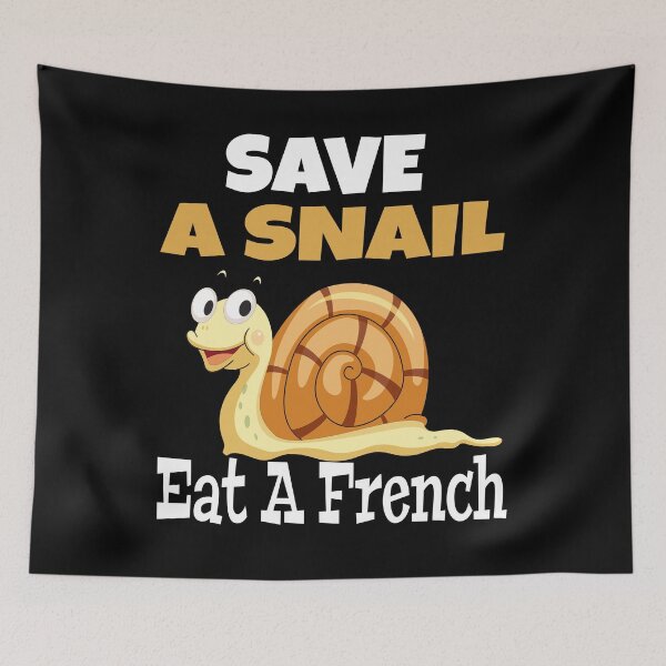 Aperçu de l'œuvre Escargot Escargot Cuisine française savoureuse Escargots amusants créée et vendue par GINIART.