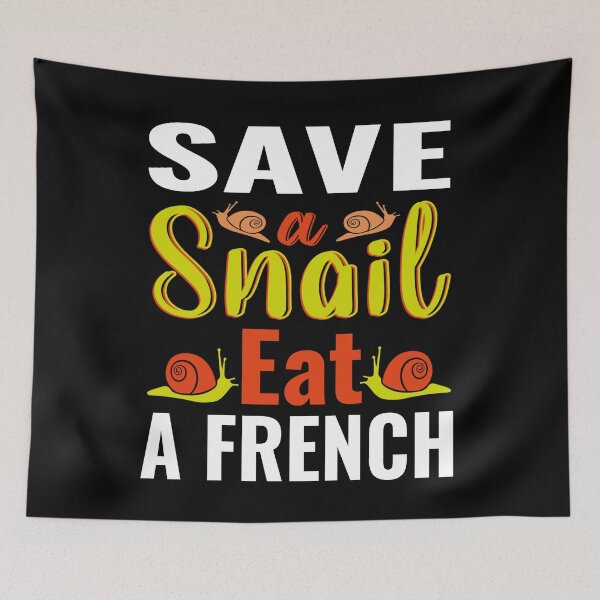 Aperçu de l'œuvre Escargot Escargot Cuisine française savoureuse Escargots amusants créée et vendue par GINIART.