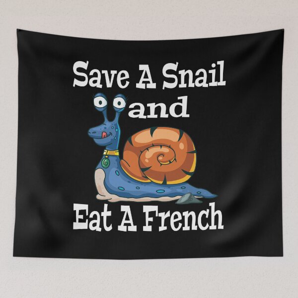 Aperçu de l'œuvre Escargot Escargot Cuisine française savoureuse Escargots amusants créée et vendue par GINIART.