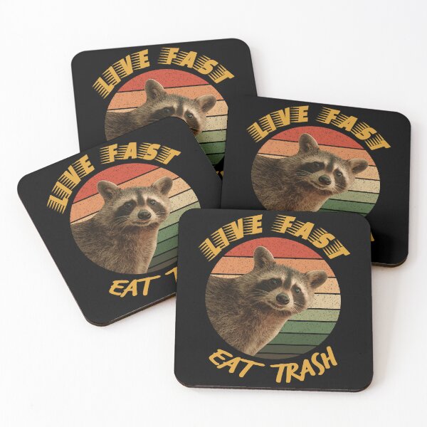Item preview, Funny Raccoon Live Fast Eat Trash Retro designed and sold by YJHDesign.