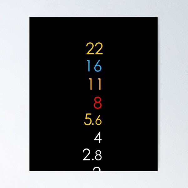 Aperçu de l'œuvre T-shirt de photographe minimaliste Aperture Values créée et vendue par TobyLewis1592.