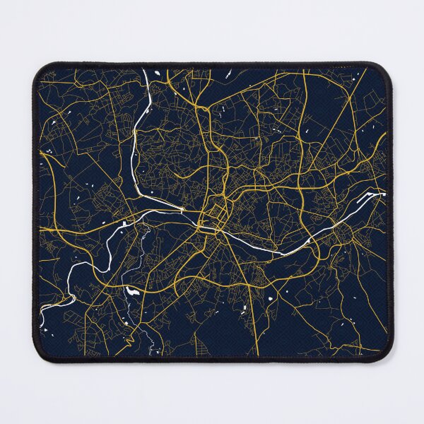 Item preview, Charleroi City Map of Hainaut, Belgium - Gold Art Deco designed and sold by deMAP.
