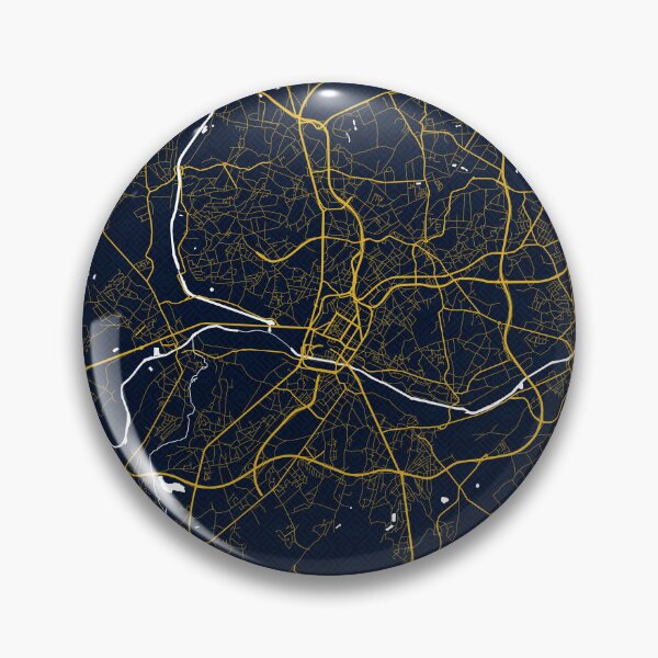Item preview, Charleroi City Map of Hainaut, Belgium - Gold Art Deco designed and sold by deMAP.