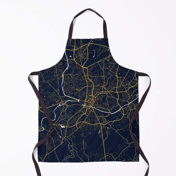 Item preview, Charleroi City Map of Hainaut, Belgium - Gold Art Deco designed and sold by deMAP.